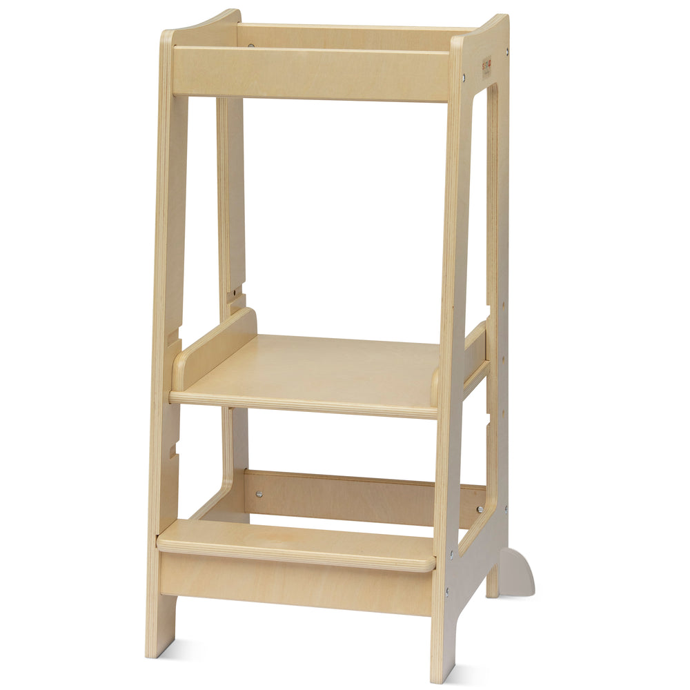 Our Montessori Toddler Tower with adjustable step
