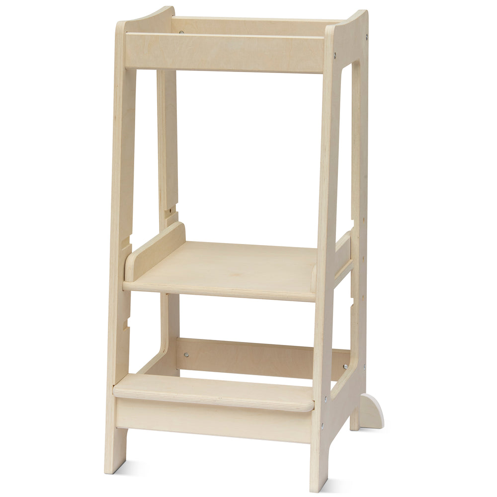 Our Montessori Toddler Tower with adjustable step