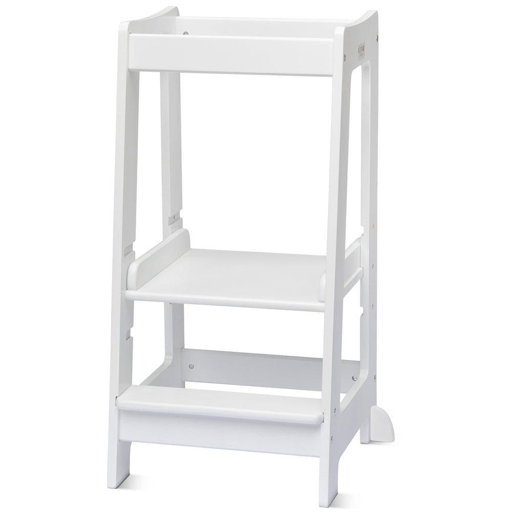 Our Montessori Toddler Tower with adjustable step